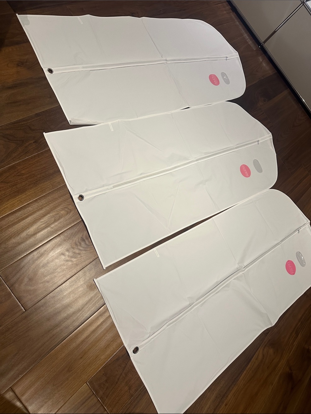 BNWOT Set of 3 super long  Garment Bags. Lightweight Protective Covers.
